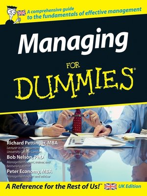 cover image of Managing For Dummies